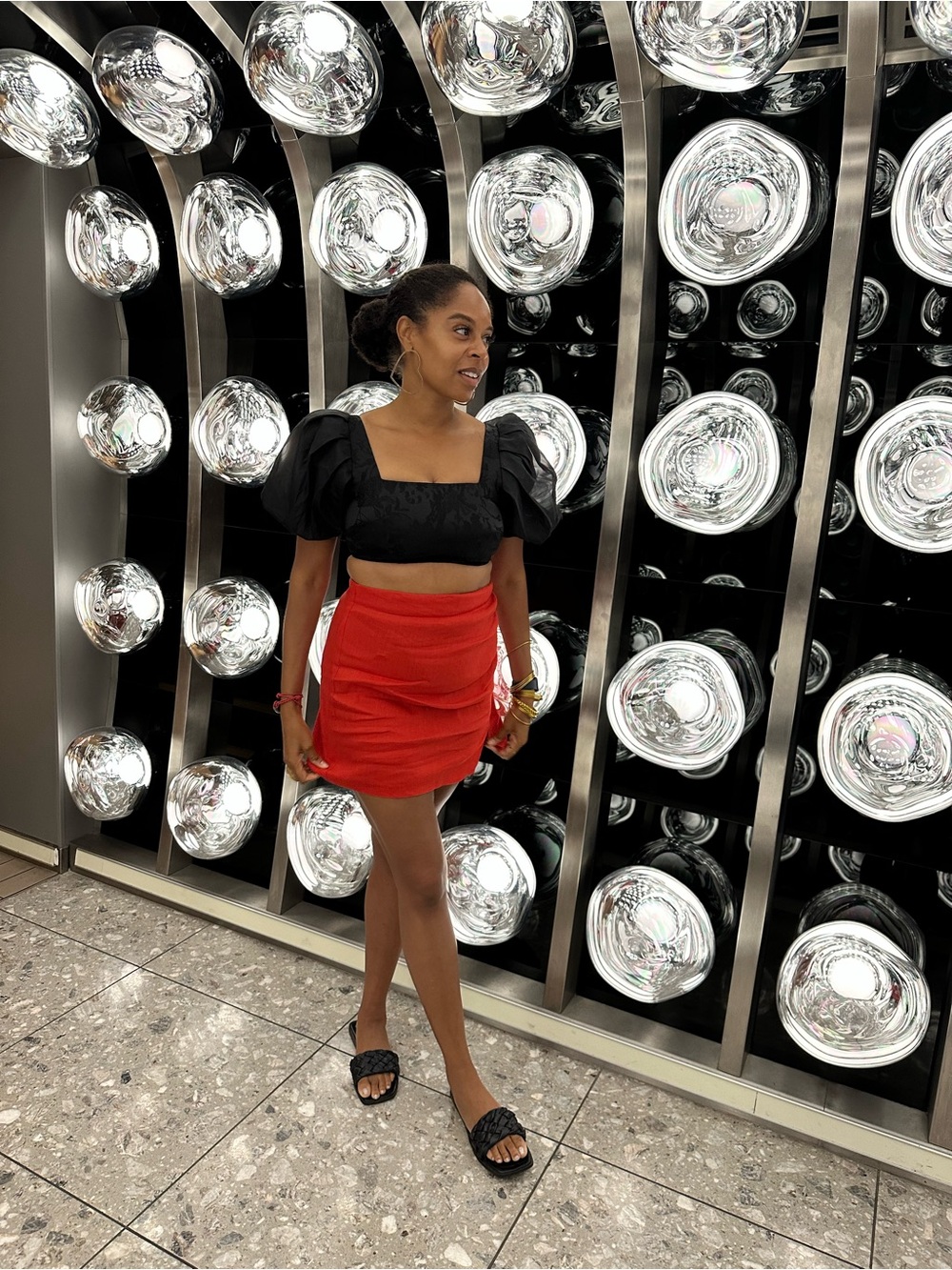 Future Collective Puff-Sleeve Crop Top